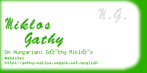 miklos gathy business card